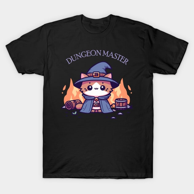 Cat Dungeon Master T-Shirt by Chibi Pops